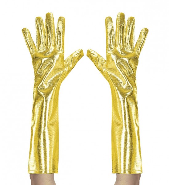 Metallische Handschuhe ° Gold ° 40 cm ° OneSize