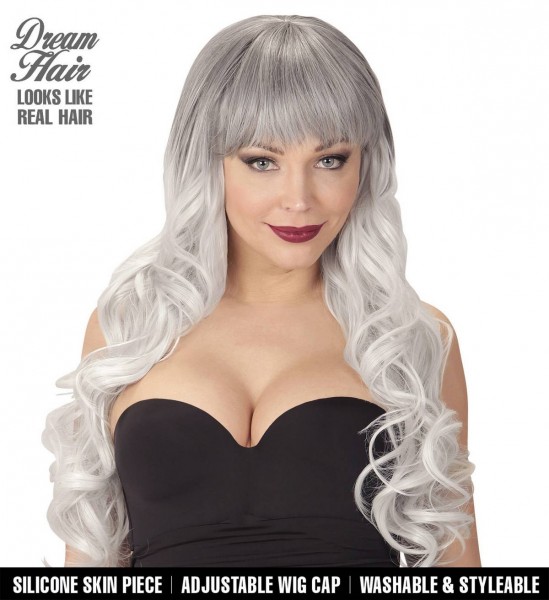 Perücke Melania in Dream Hair Qualität ° Schwarz-Grau