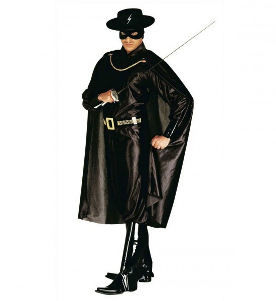 Maskierter Bandit ° Kostüm, Gürtel, Stiefelüberzieher, Umhang, Augenmaske