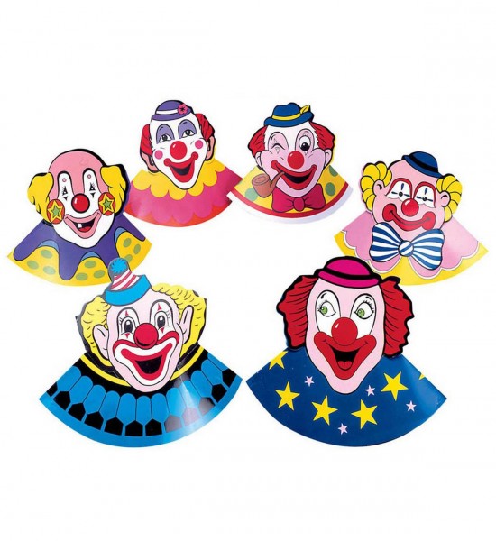 Clown Hüte 6er Set