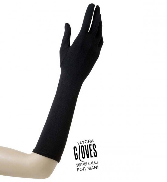 Handschuhe - dehnbar, passend auch für Männer ° Schwarz ° 37 cm ° OneSize