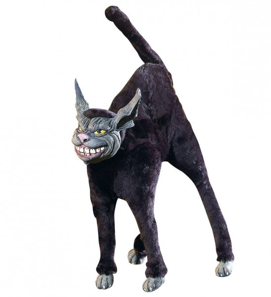Katze aus Plüsch modellierbar ° Schwarz ° 28 cm