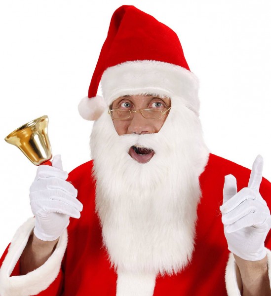 Weihnachtsmannmütze mit Bart aus Plüsch