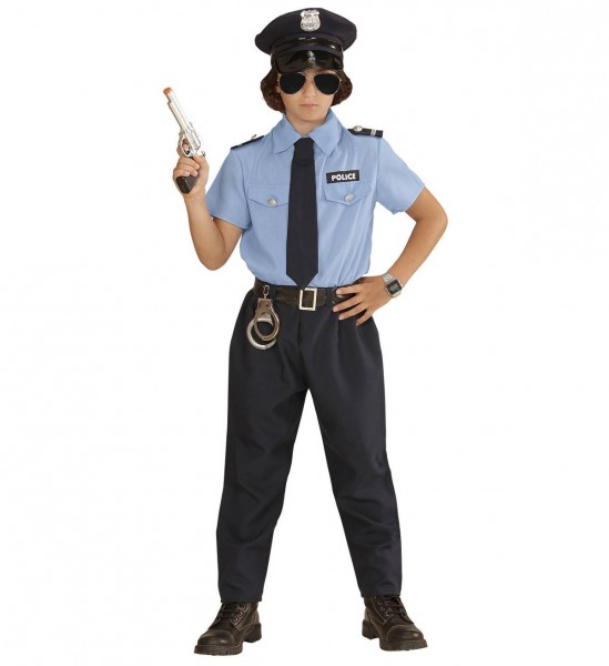 Polizist ° Hemd, Hose, Gürtel, Krawatte, Hut